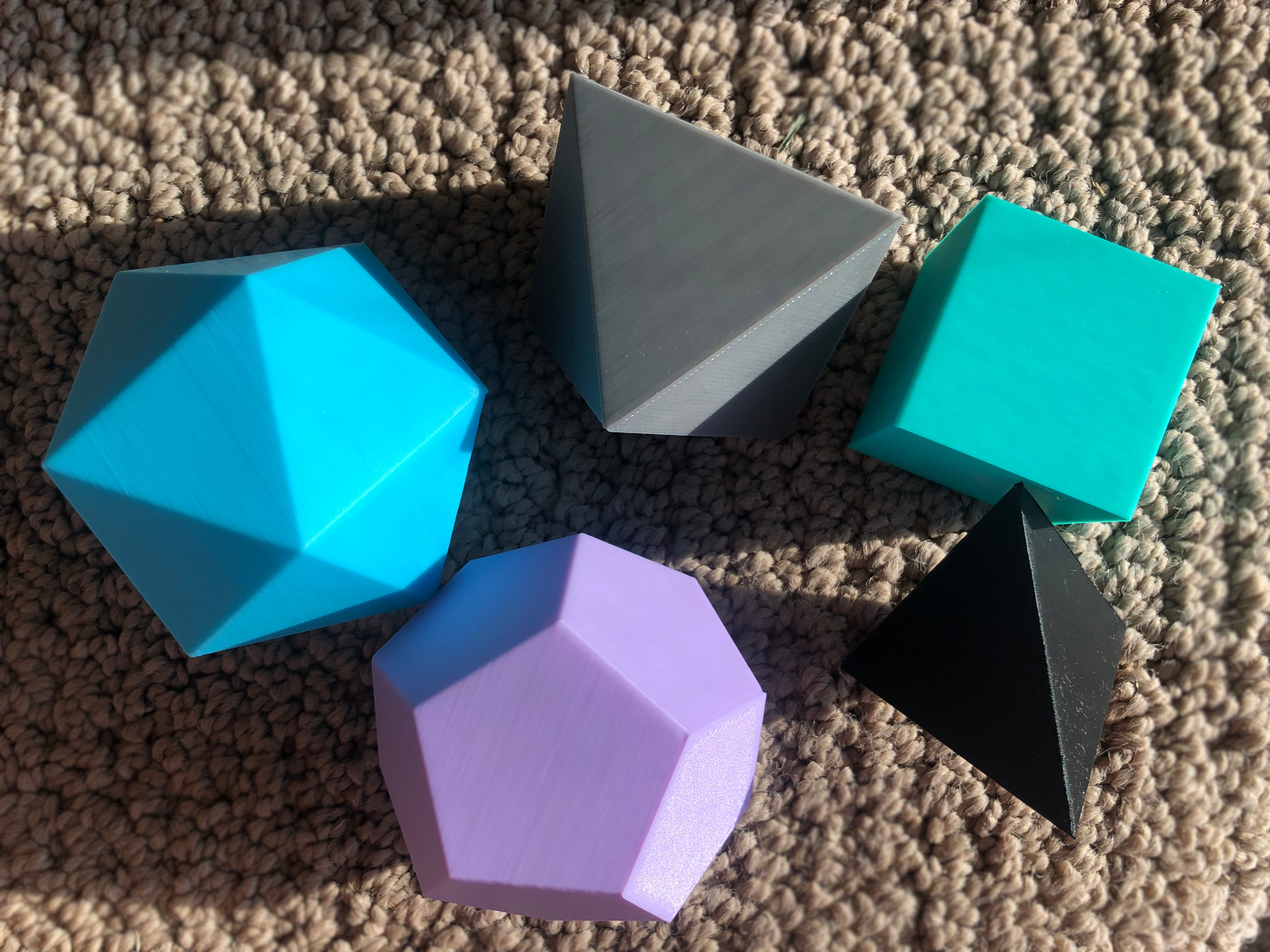 Platonic Solids (OpenSCAD)