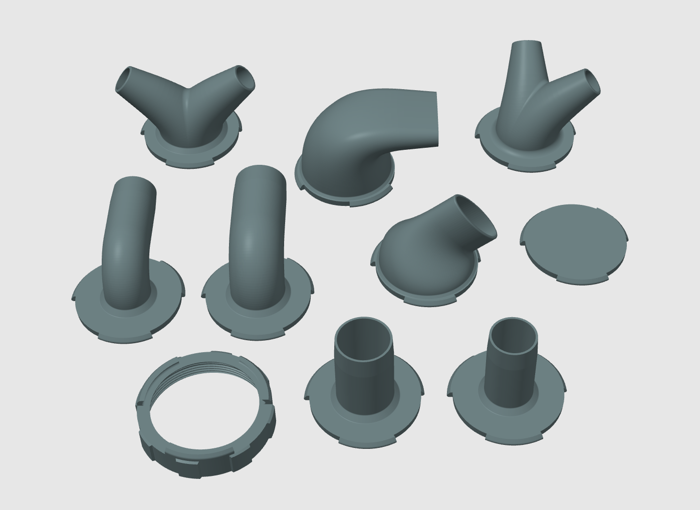 Modular pool nozzle system with bayonet-style twist-lock mount (intex compatible)