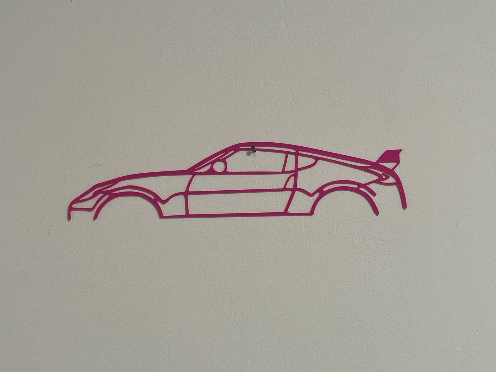 Nissan 370Z wall art with spoiler