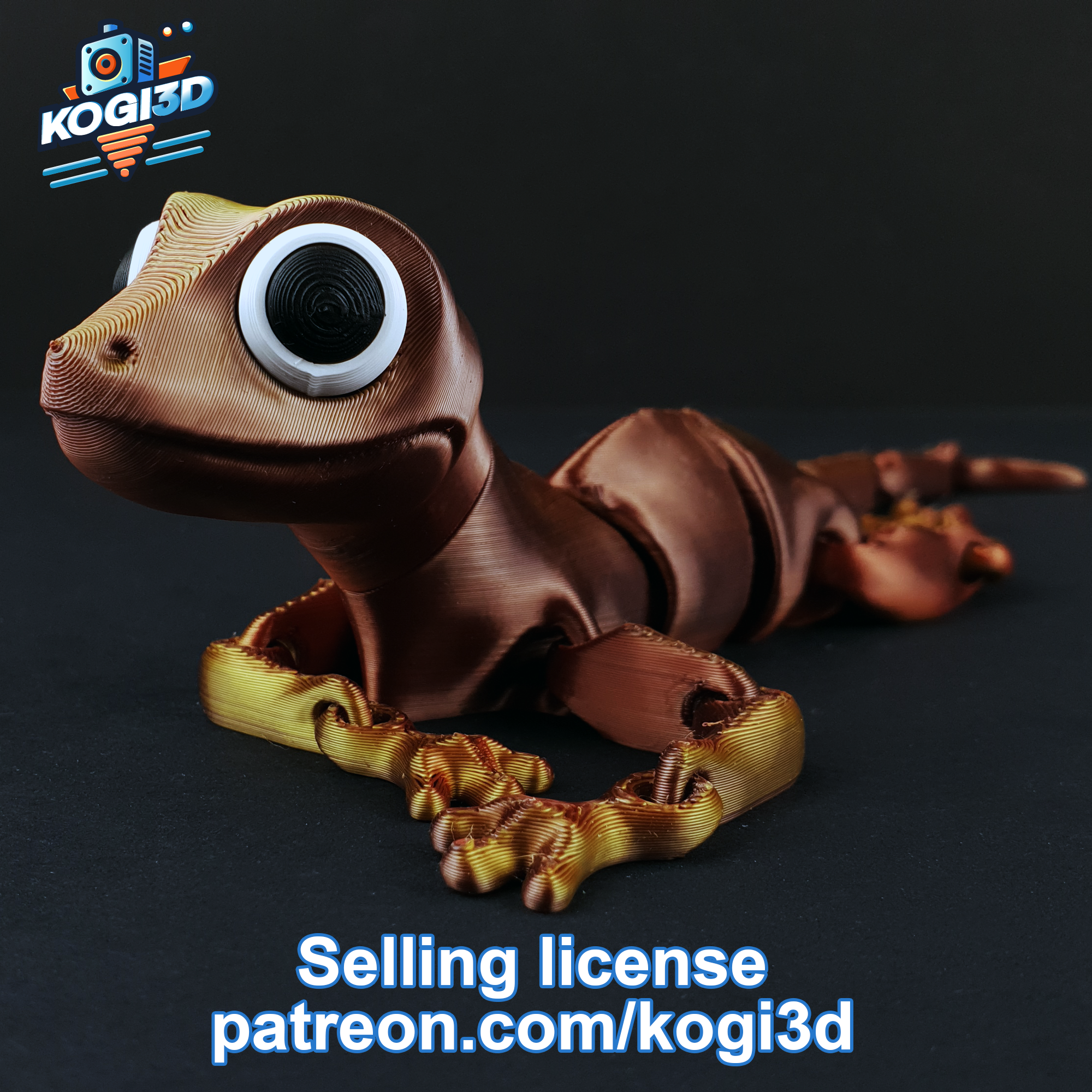 Miniatura 8 do modelo 3D Articulated Flexi Lizard Model