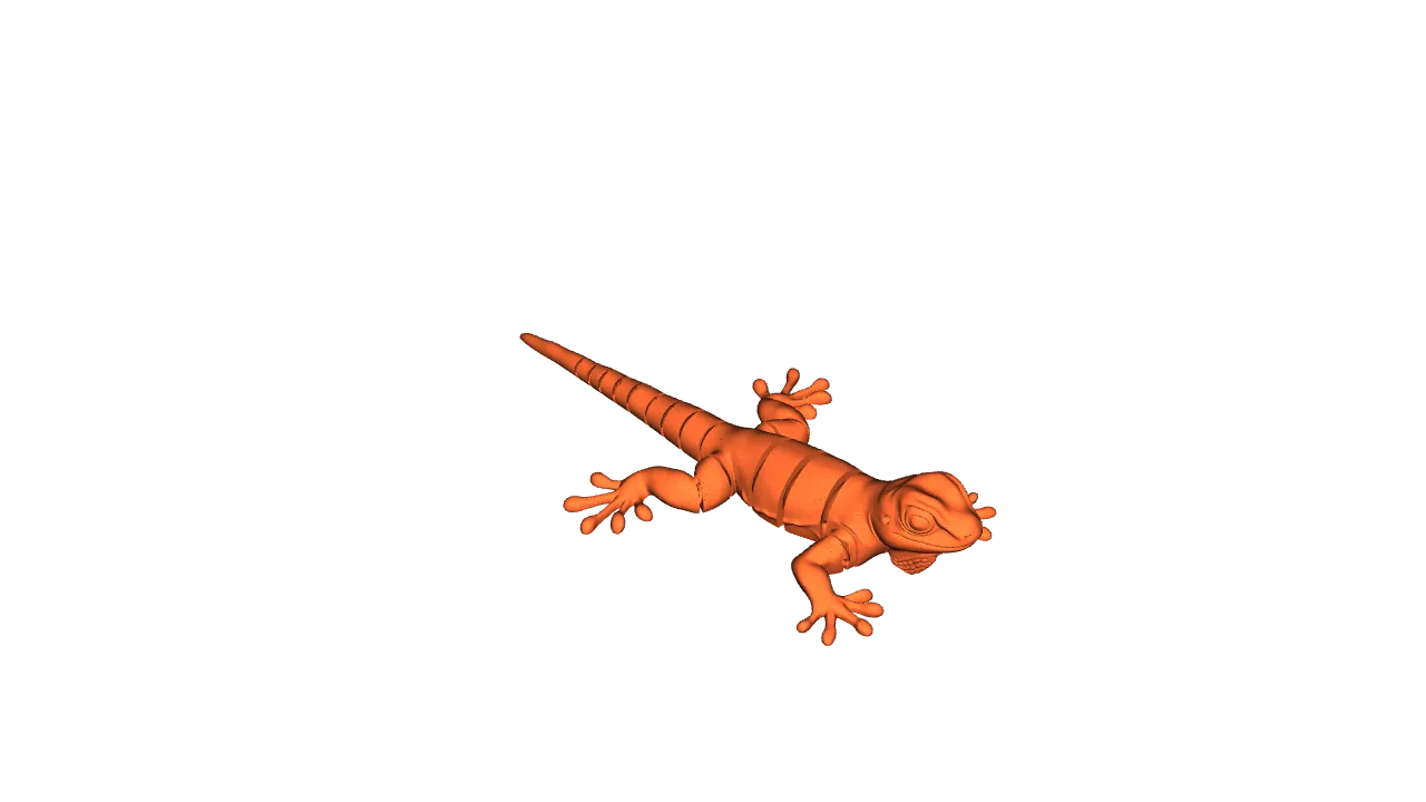 Articulated Lizard - Print in Place (No Supports) by Kuba Zw