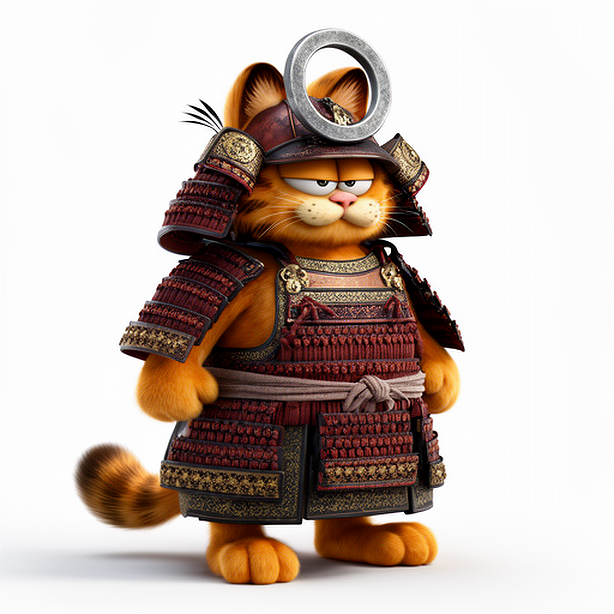 Garfield Samurai Ring Figure