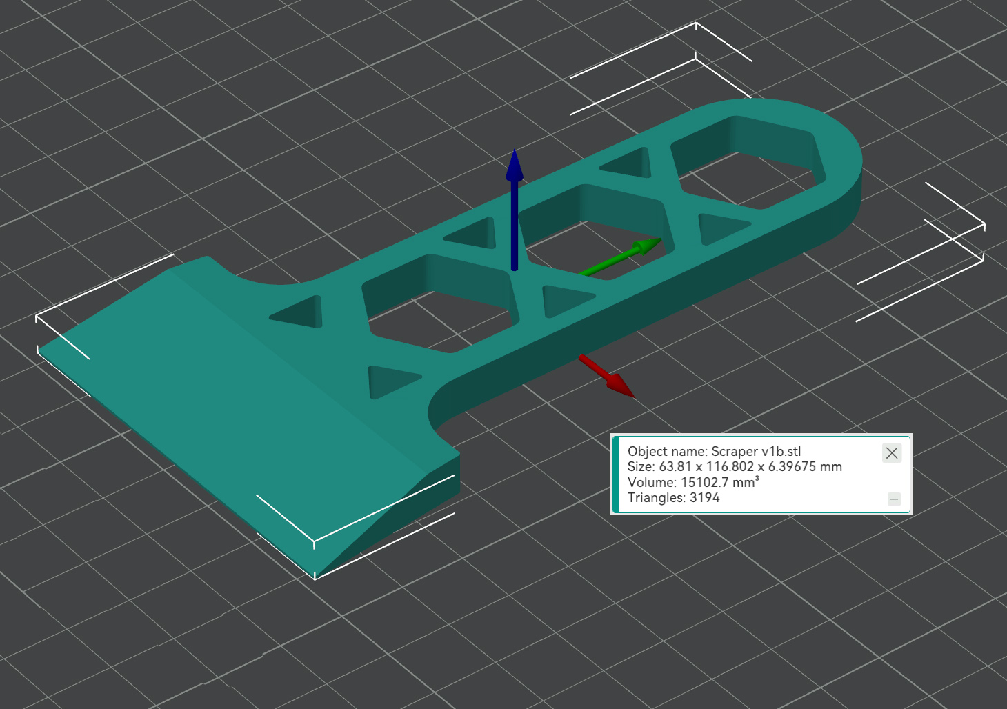 Miniatura 3 do modelo 3D Simple Mini Scraper
