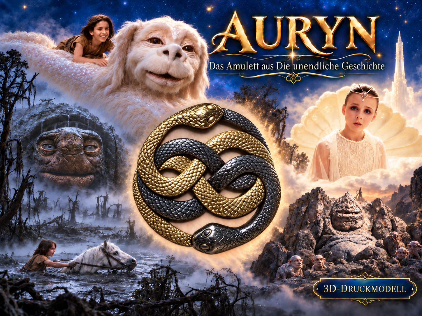 AURYN | The NeverEnding Story Amulet | 3D Printable Model