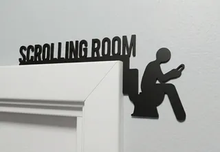 "Scrolling Room" Door Sign