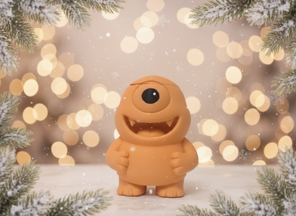 Smiling Cyclops Monster with Open Mouth Toy