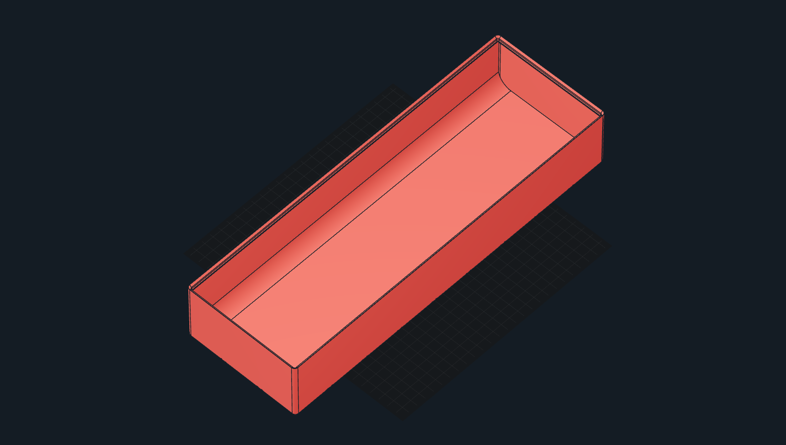 9x3x9u Gridfinity Scoop Box 3D model