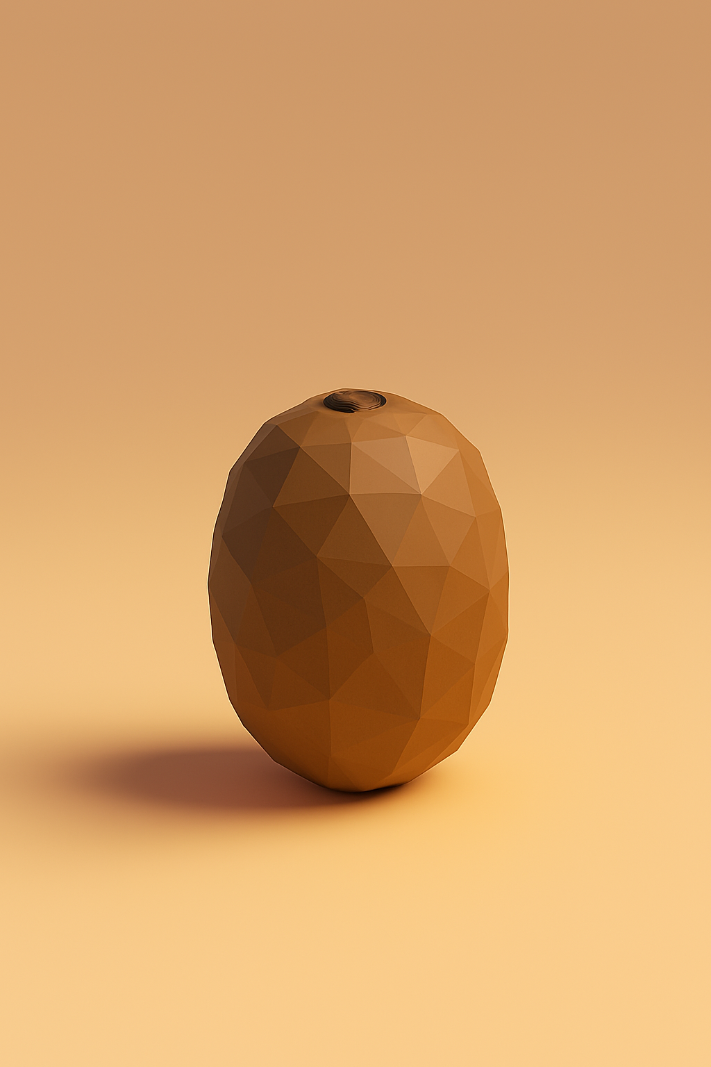Low Poly Kiwi 3D Model