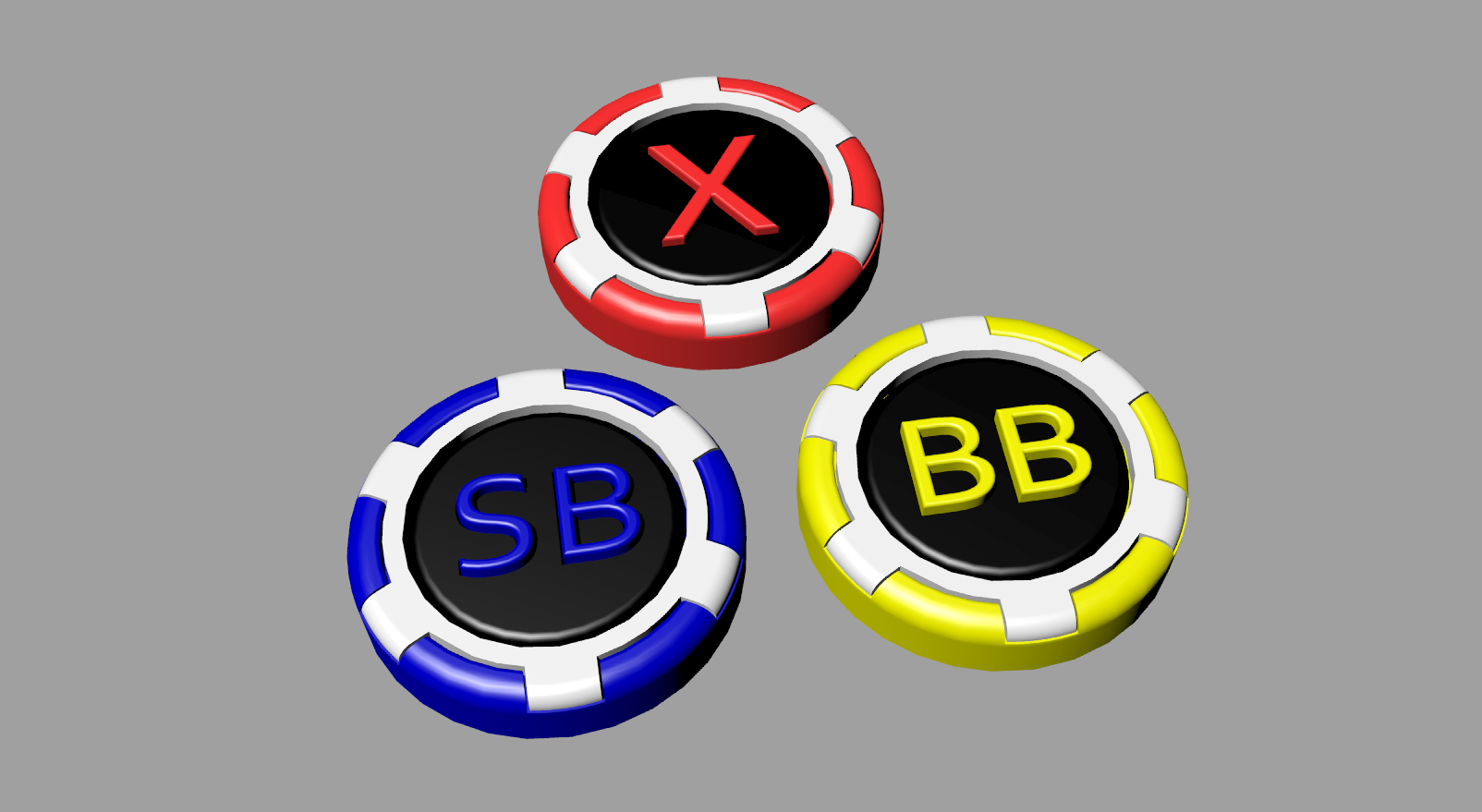 Texas Hold'em Button Package (Small Blind, Big Blind, Missed Blind)