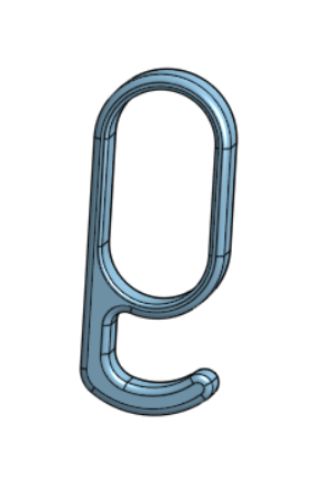 Oval rail clothes hook — miniatura 2