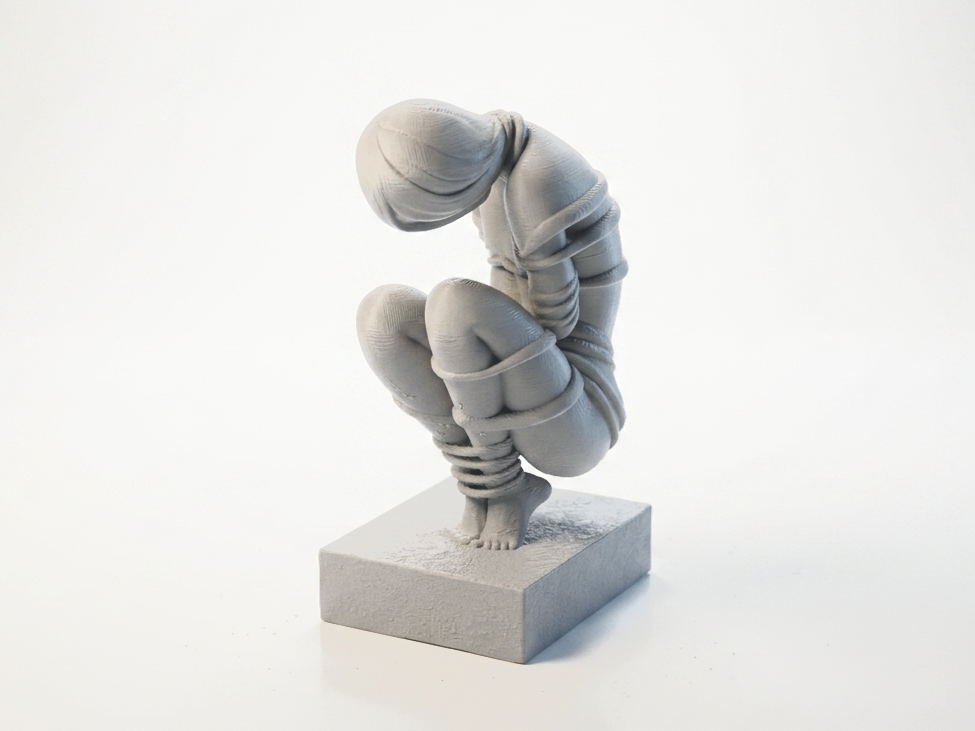 Tied Woman Sculpture Abstract Art 3D Printable