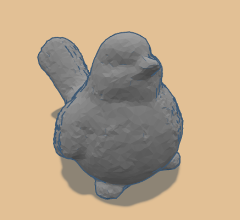 low poly bird statue