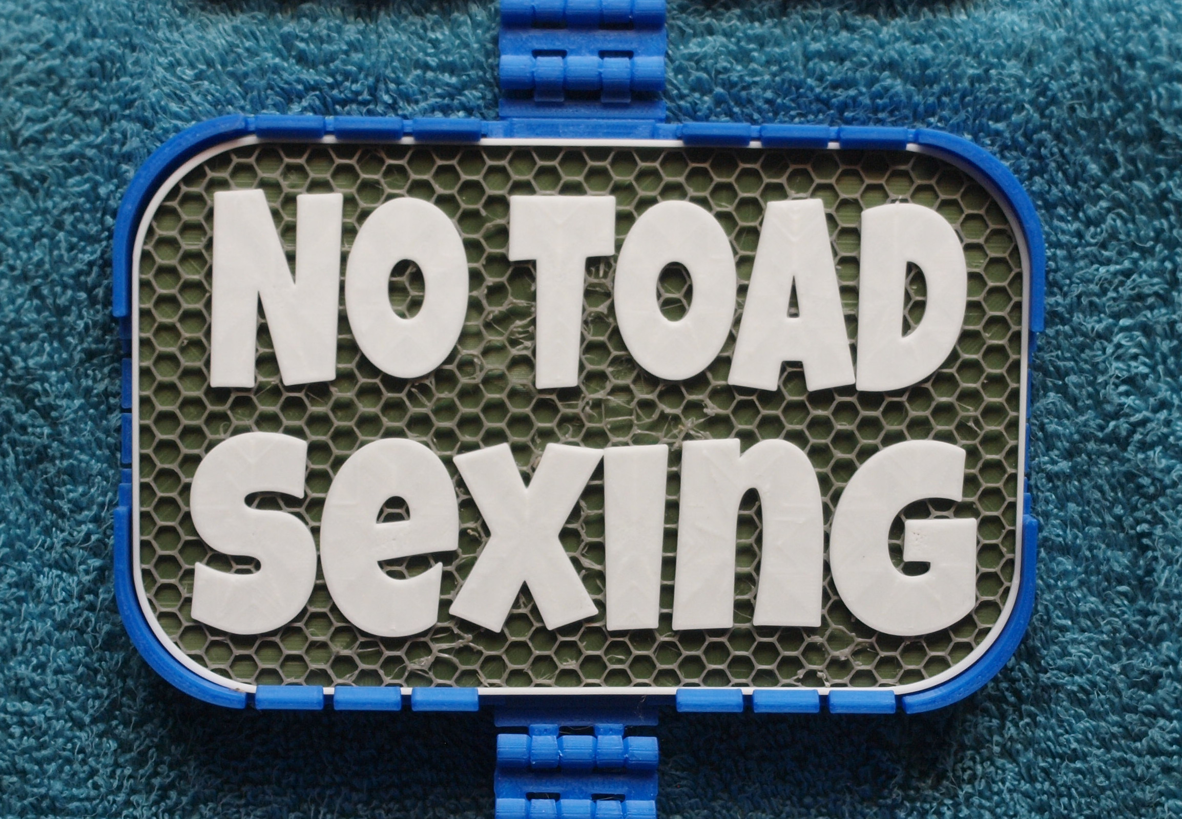 No Toad Sexing sign