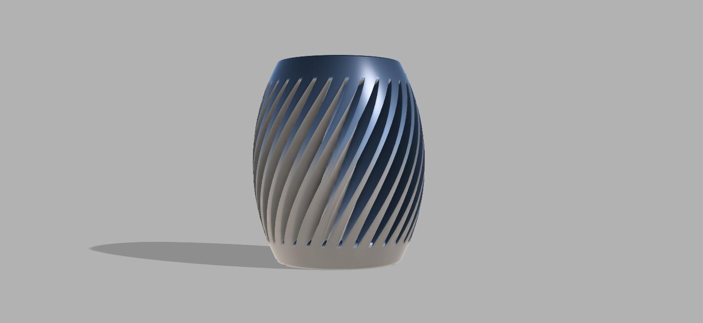 Spiral Planter 120mm H 3D model