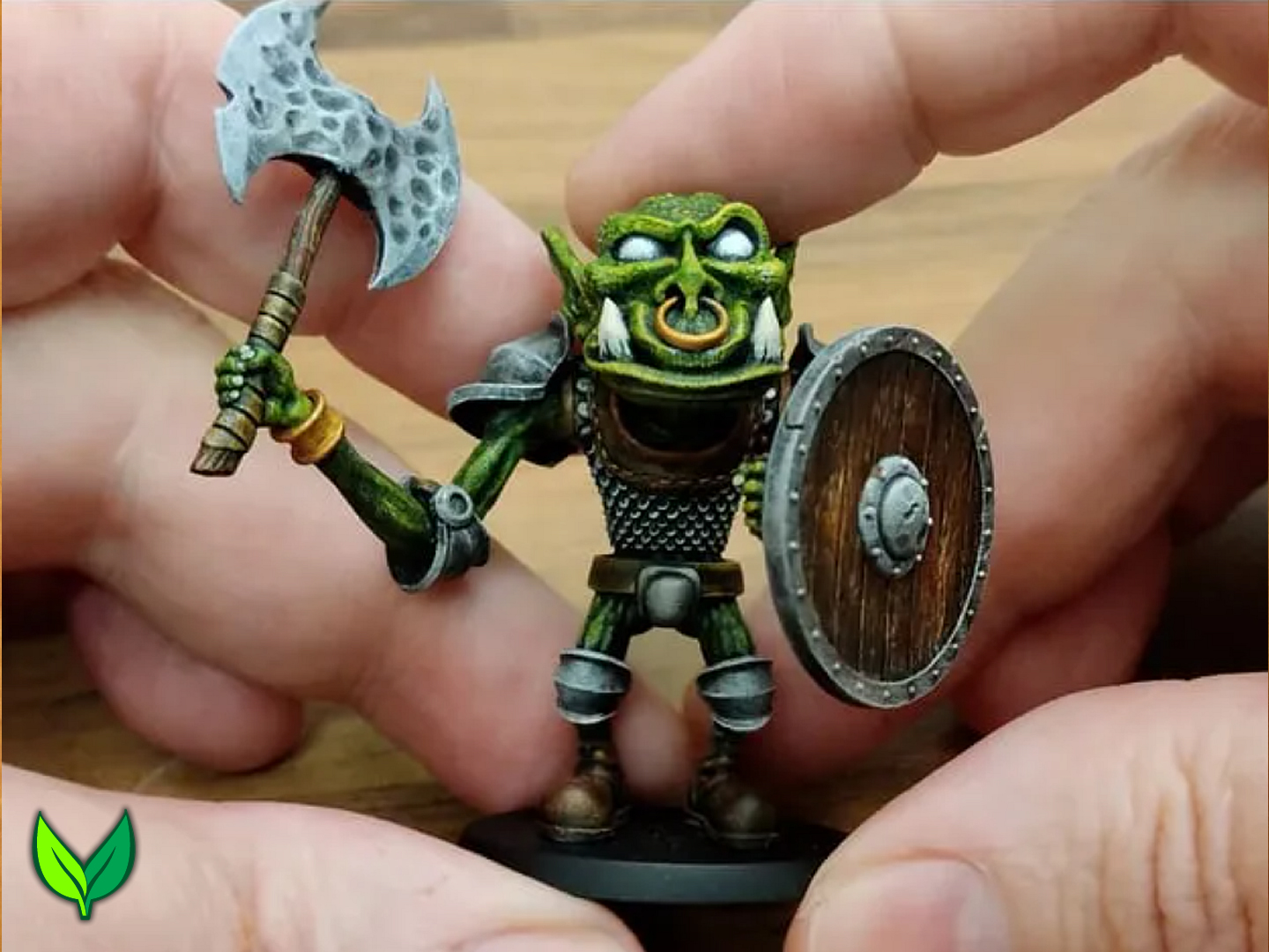 28mm Orc Warrior of Vogland – Fantasy Miniature (Presupported) by VogMan