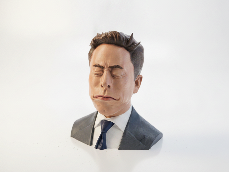 Elon Musk Bust Celebrity Portrait 3D Printable