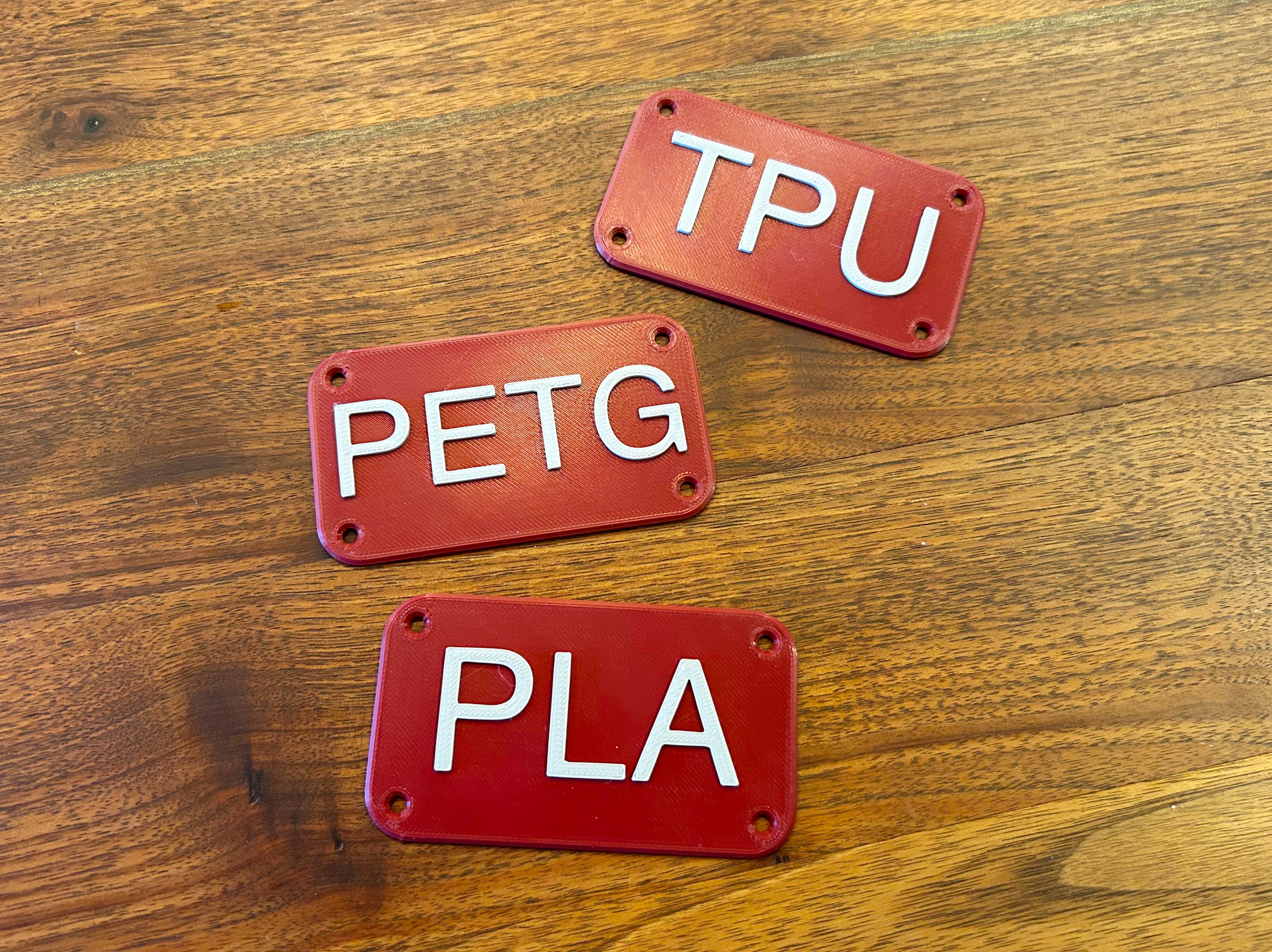 Filament Organization Nameplates/Labels