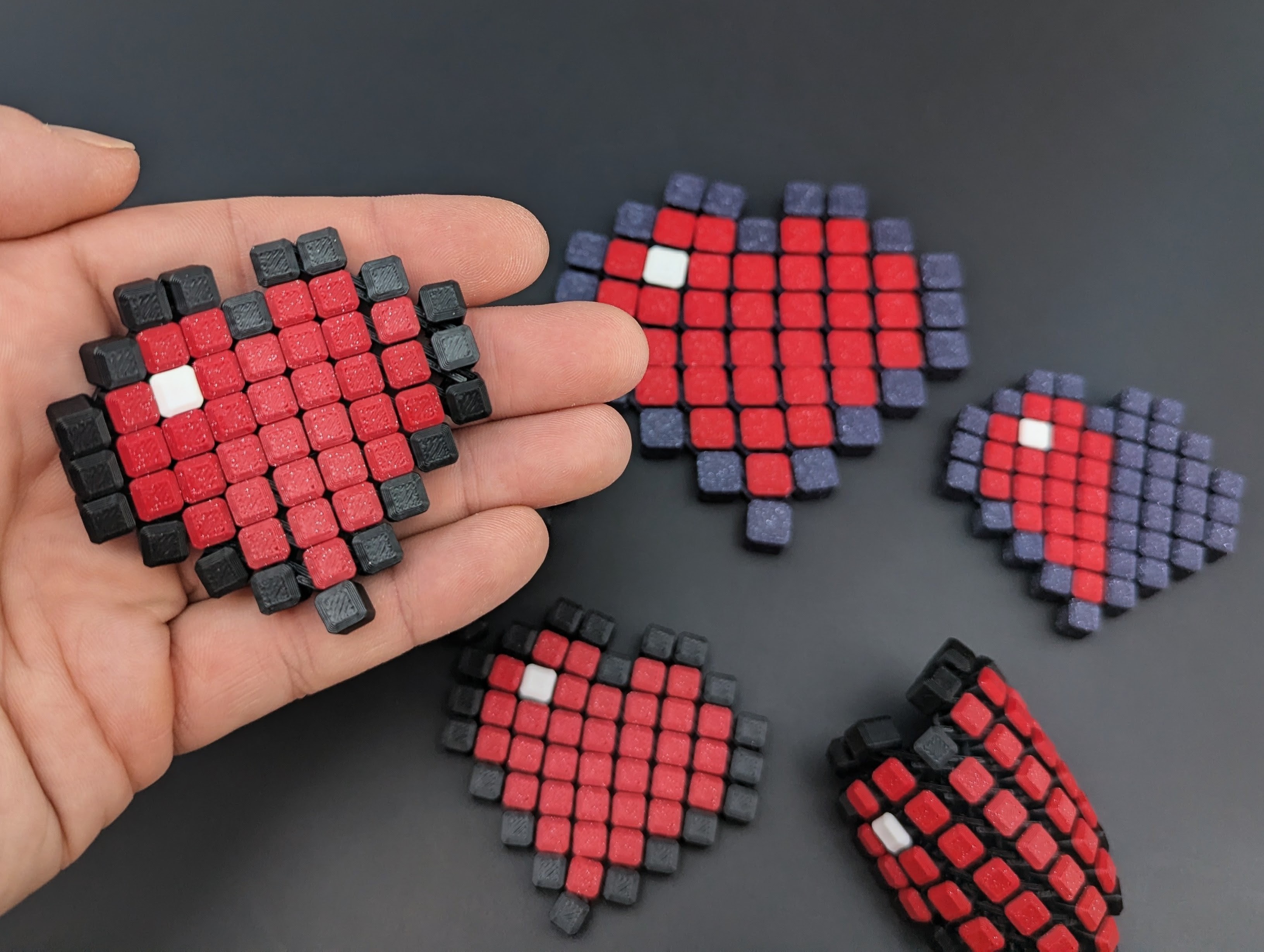 Minecraft Pixel Heart Flexi Gem Fidget