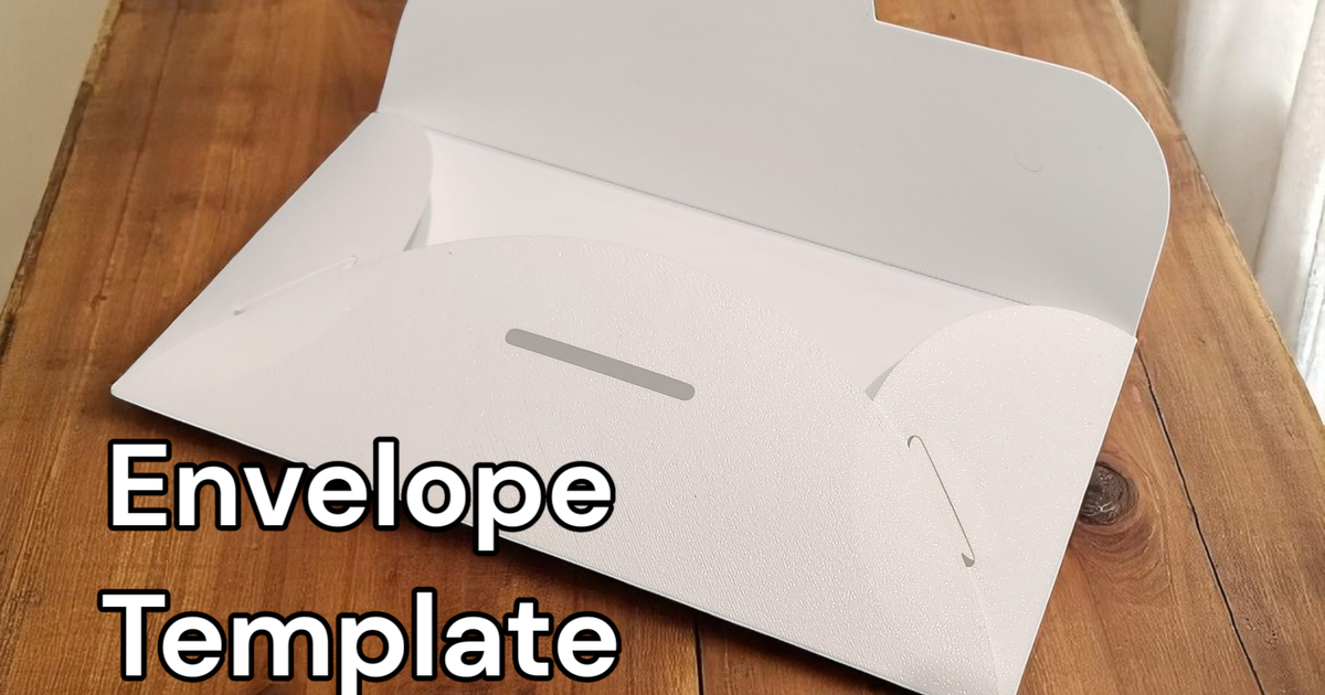 Envelope Template by Dezain 3D | Download free STL model | Printables.com