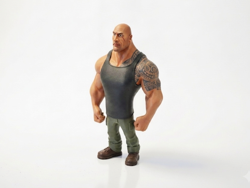 Dwayne Johnson Figurine Movies & TV 3D Printable