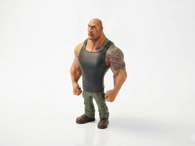 Dwayne Johnson Figurine Movies & TV 3D Printable
