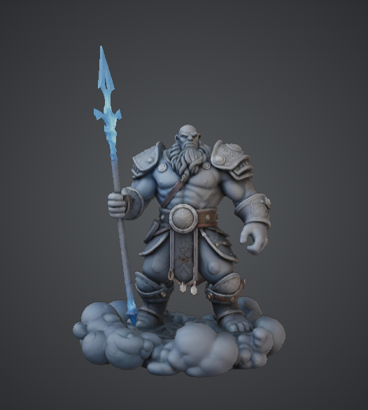 Storm Giant Thunder Warlord – Lightning Spear Fantasy