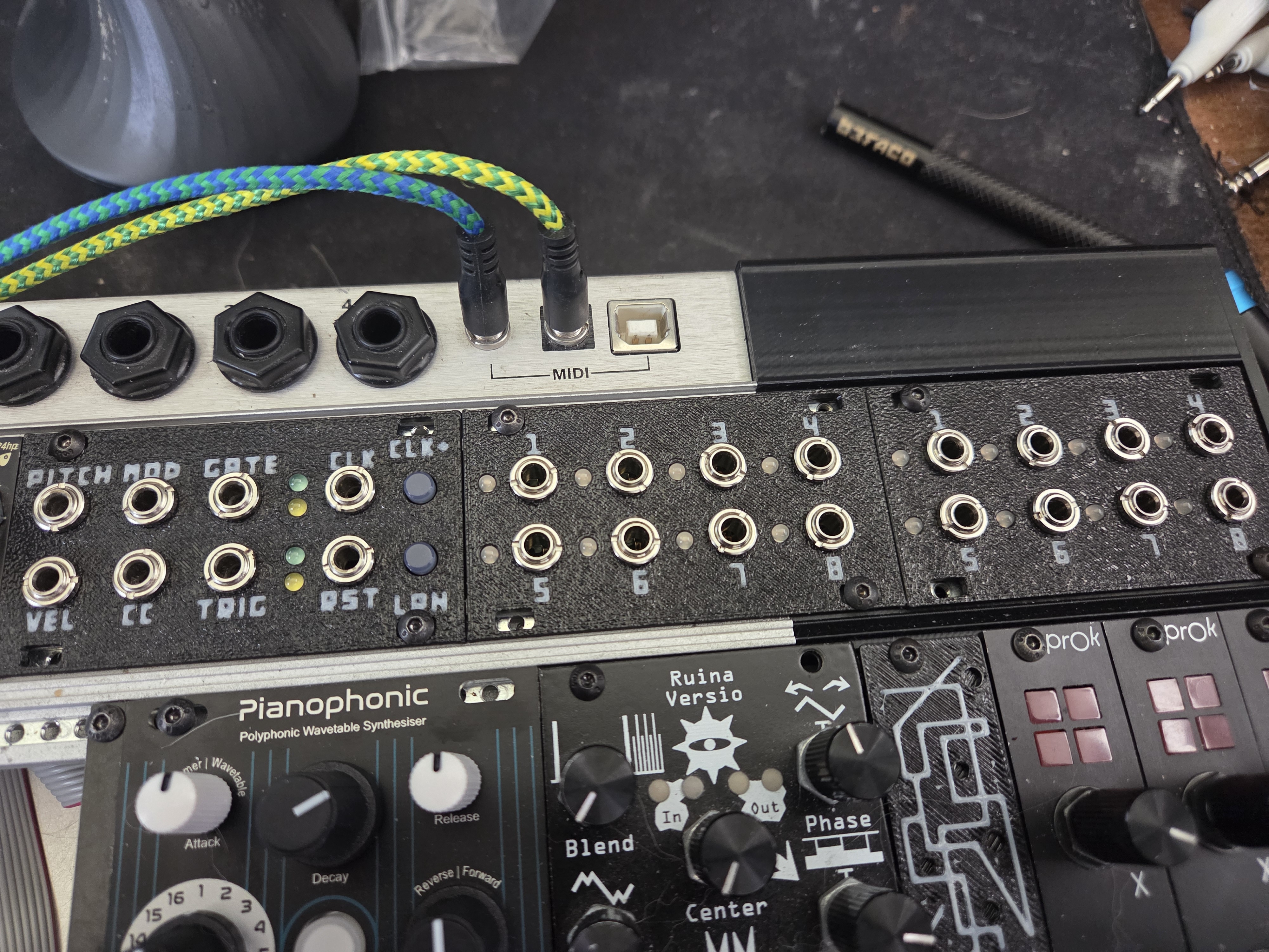 Intellijel Midi 1U and CVx replacement faceplates
