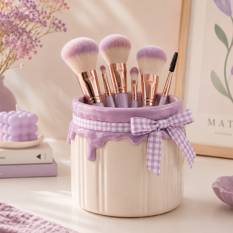 Cute Dripping Makeup Brush Holder by Layer Forge | Download free STL ...