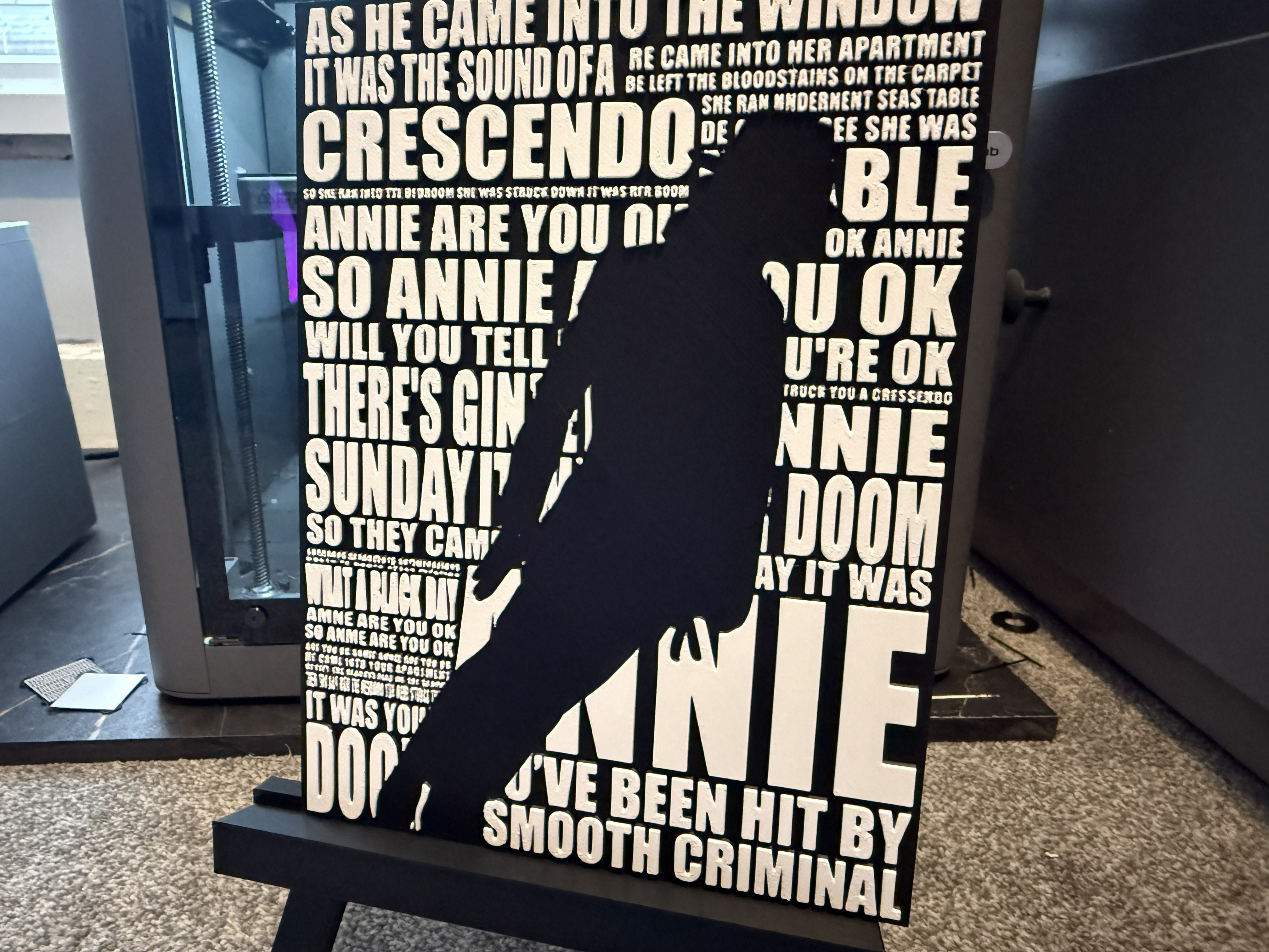 Smooth Criminal – Michael Jackson Lyric HueForge