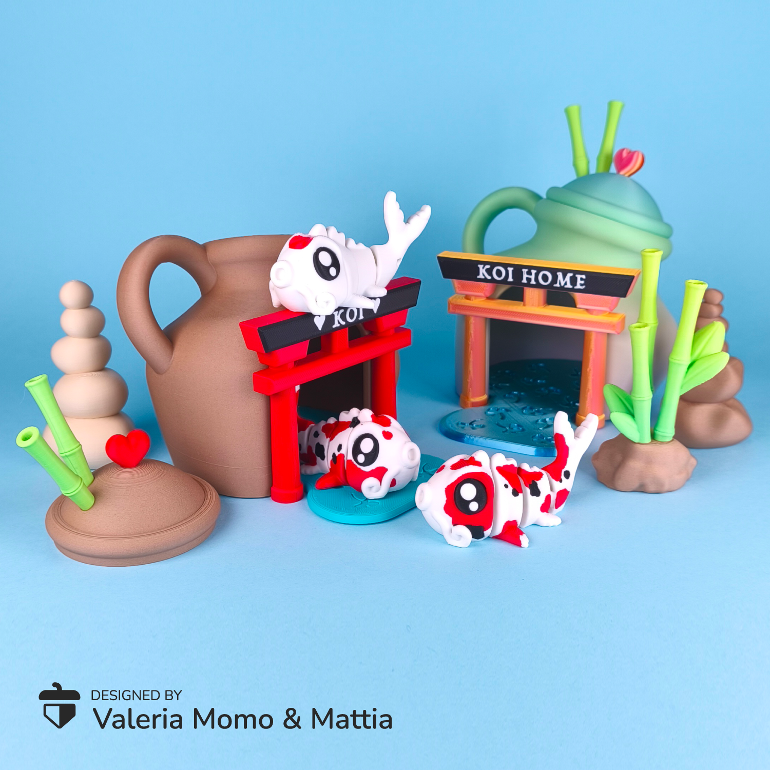 Diorama for Cute Flexi Animals, Koi Carp Edition (Fish)