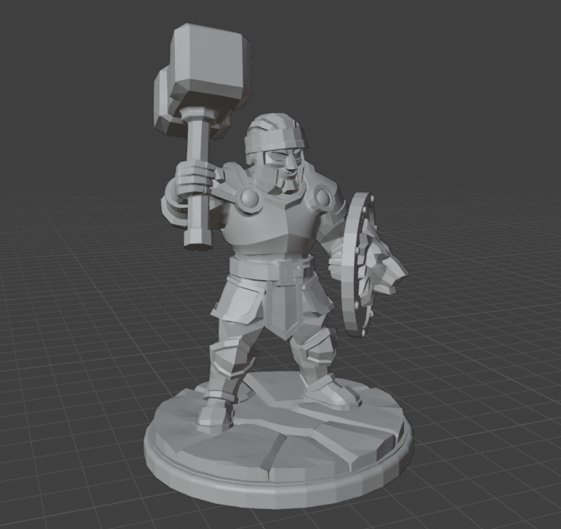 Stylized Paladin – FDM Friendly Mini — miniatura 6