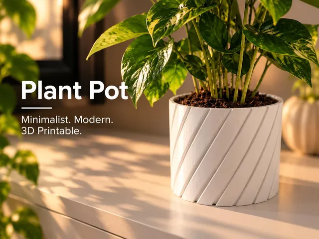 Twisted Spiral Plant Pot – Modern Minimalist Planter
