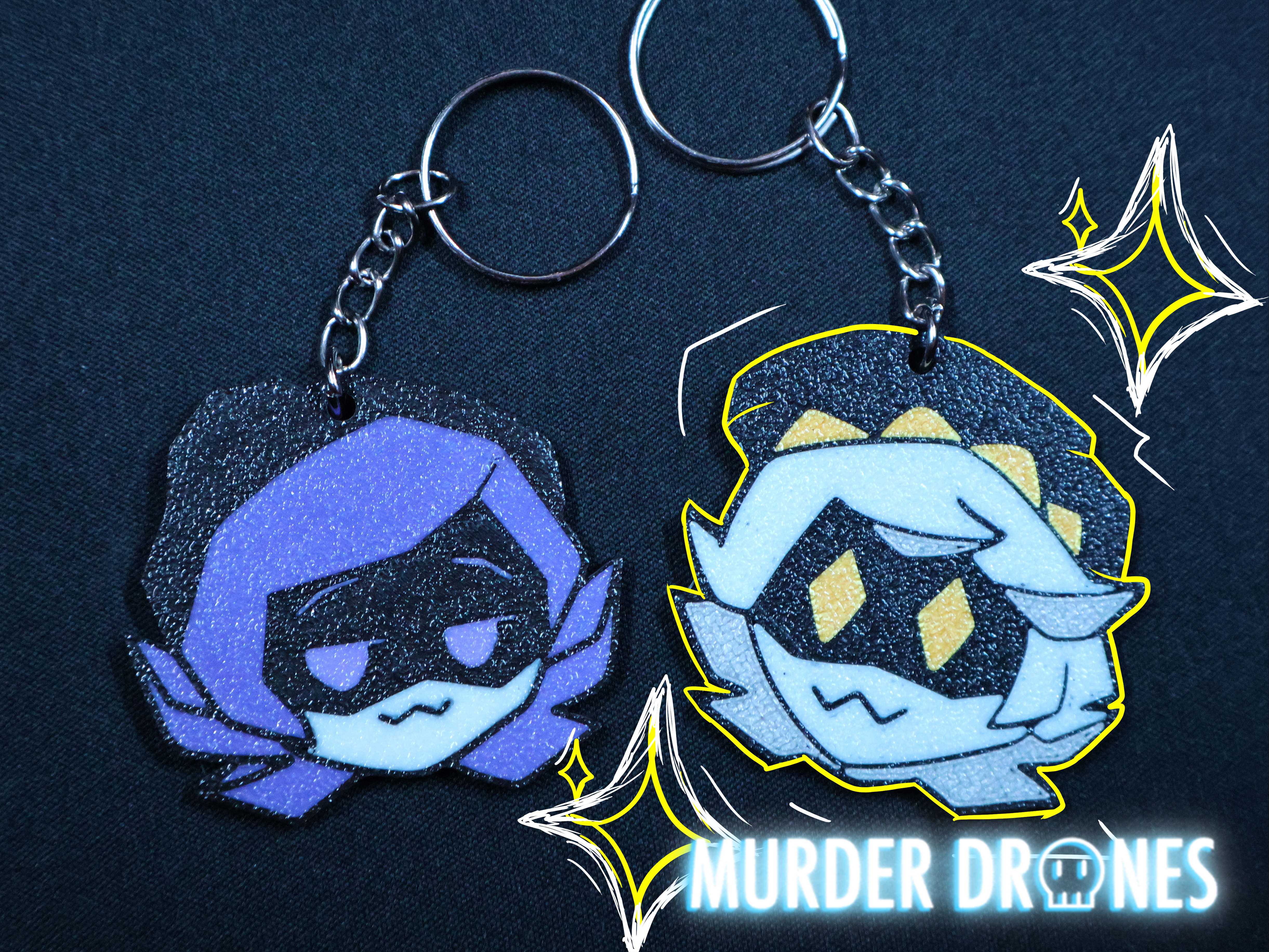 N Keychain Murder Drones Glitch pin