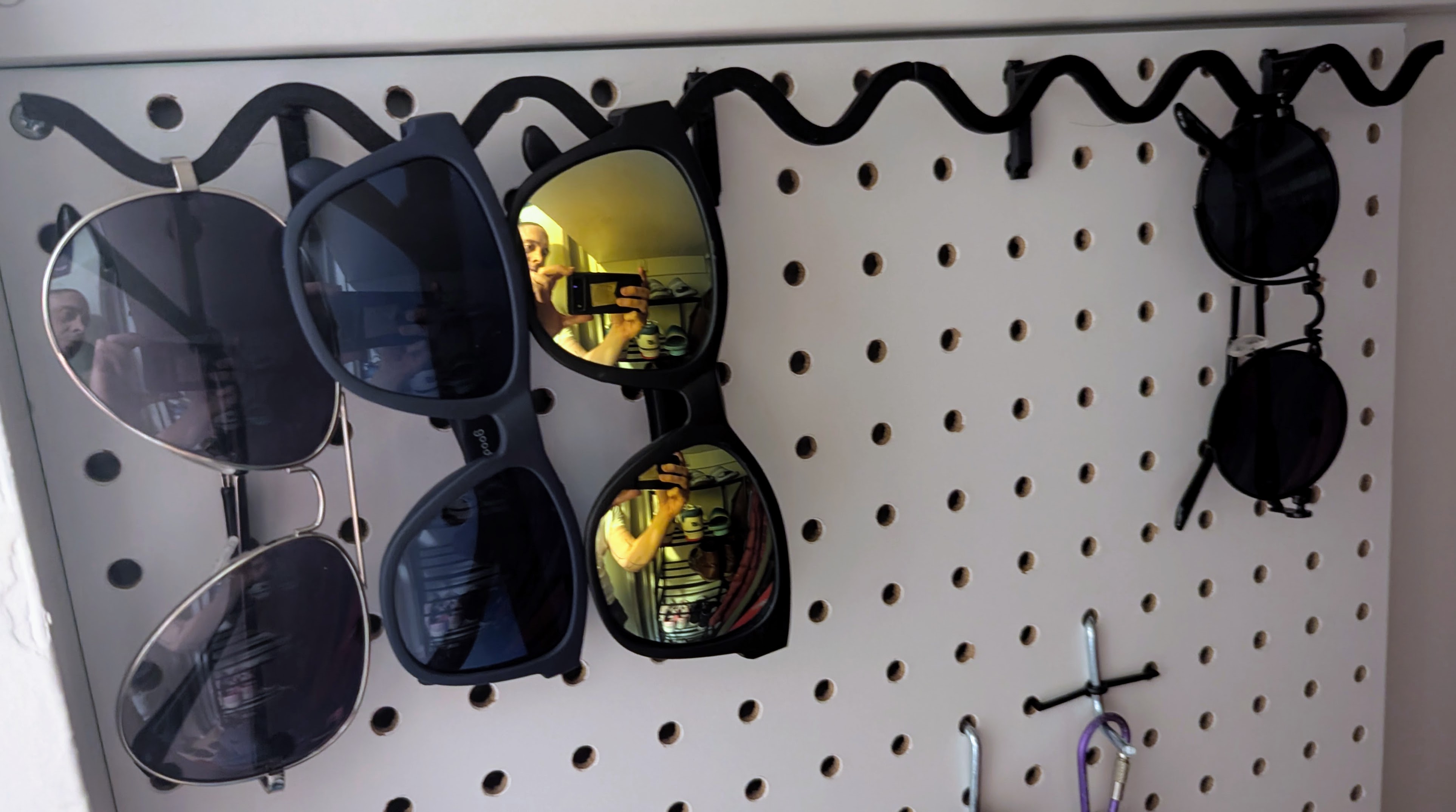 Pegboard Glasses Holder