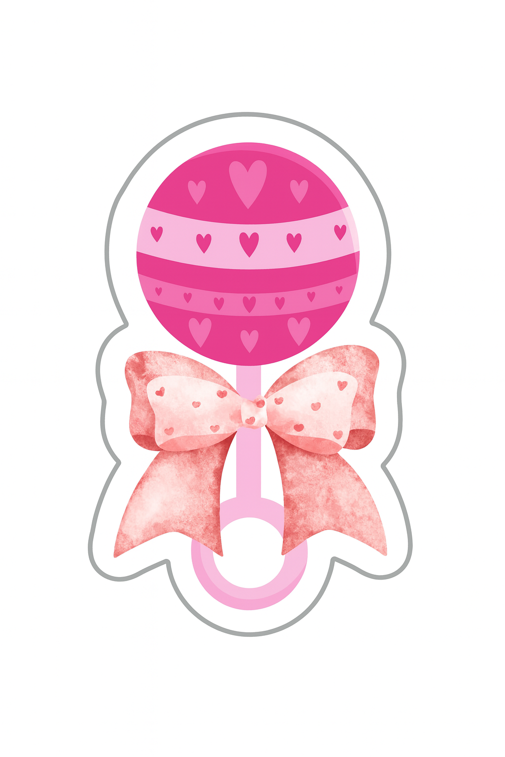Baby Rattle w/Bow