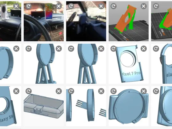 Various phone holders for Linocell Magsafe Qi2 charger.