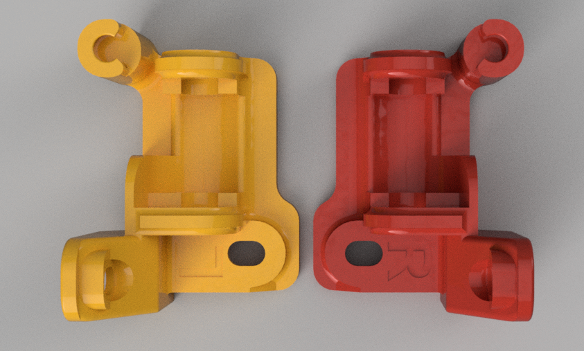 Makerbot Replicator Front Belt Roller Brackets — miniatura 2