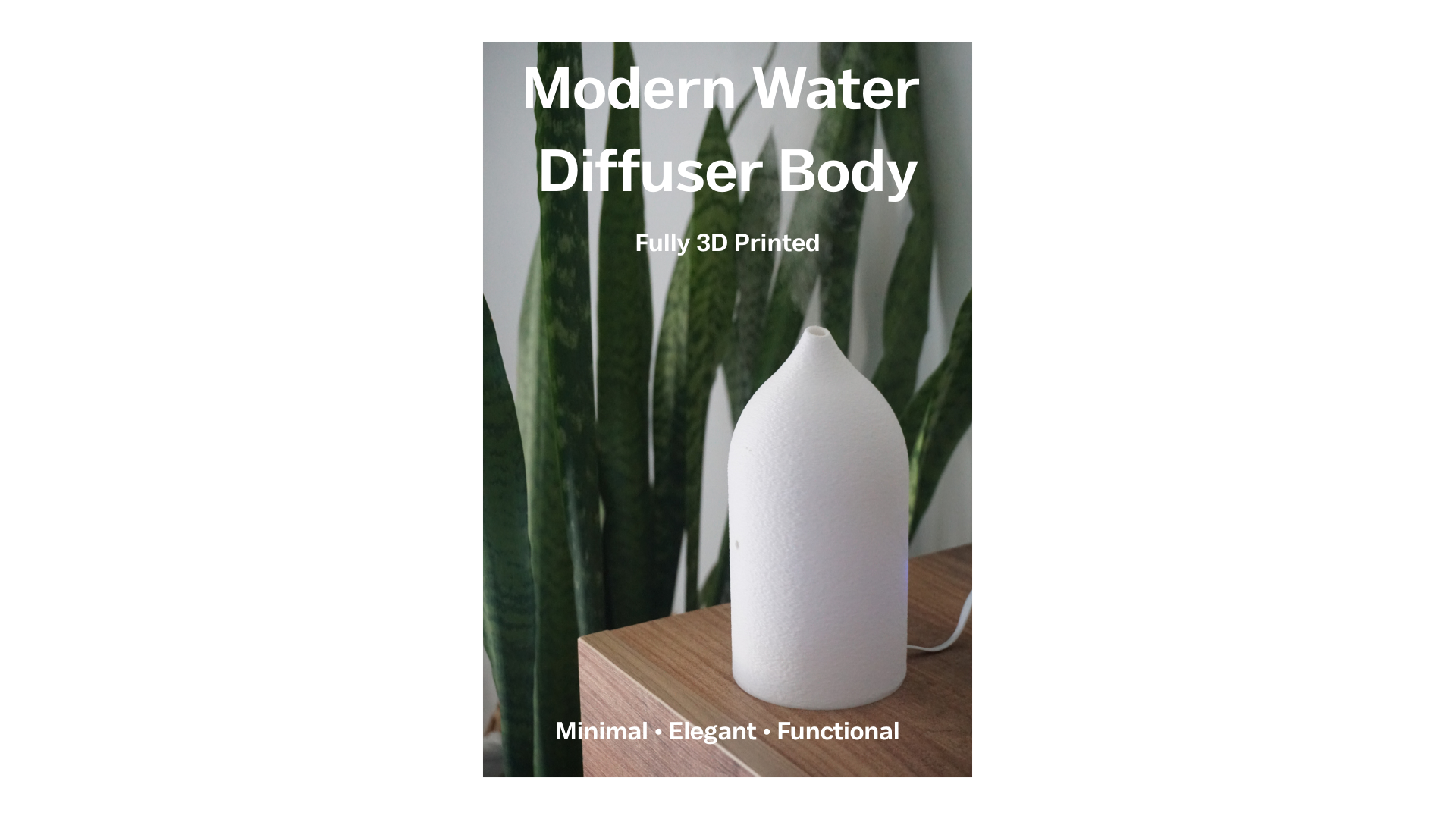 Modern Water Diffuser Body – Fully 3D Printed