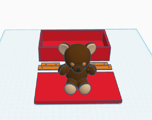 teddy bear trinket box and hinges