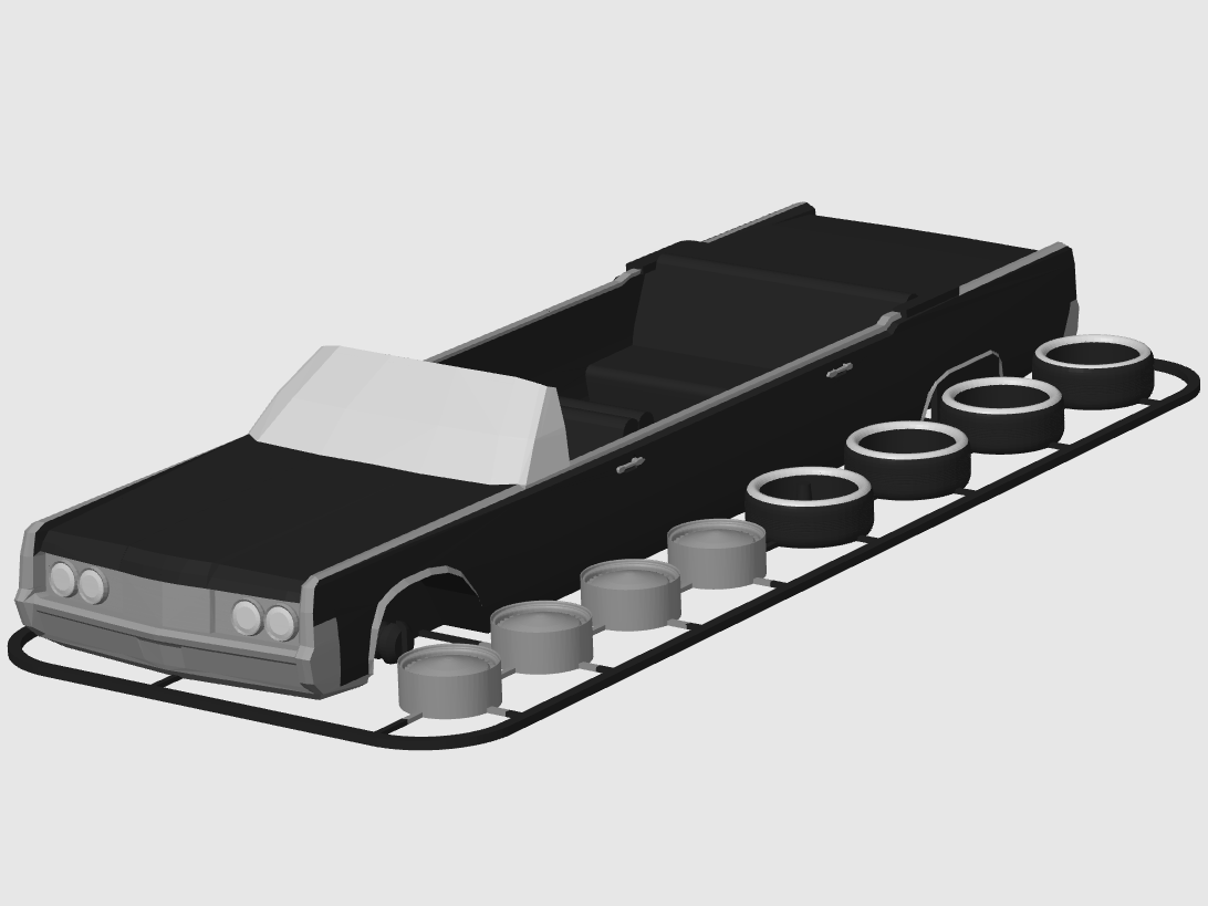 Lincoln Continental Convertible Limousine Kit Card (1:32 scale) — thumbnail 3