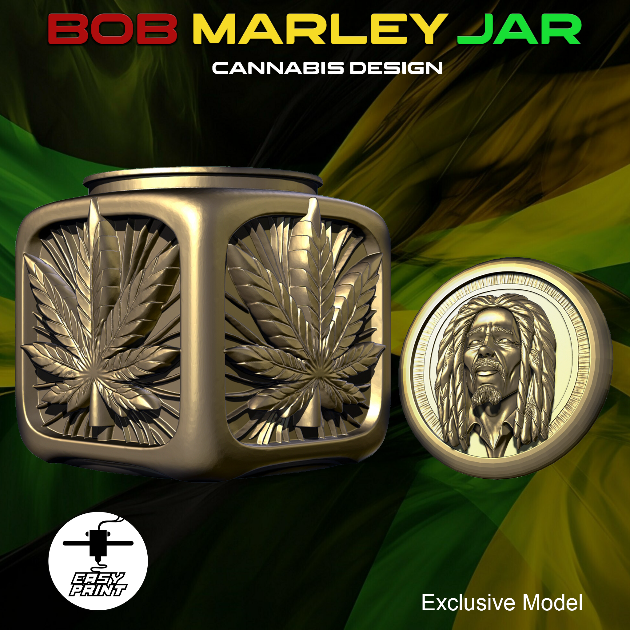 Bob Marley Tarro/Caja/Bote