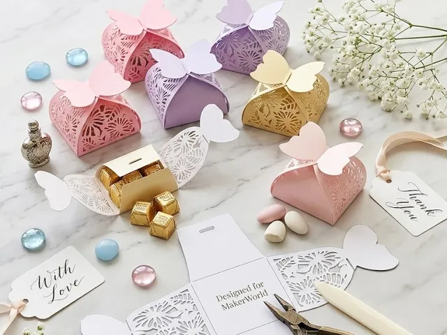 Elegant Butterfly Wings Bombonier / Gift Box