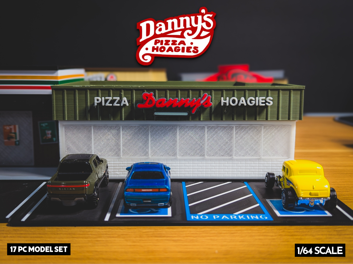 Danny's Pizza & Hoagies Model Set - 1:64 Scale Diorama