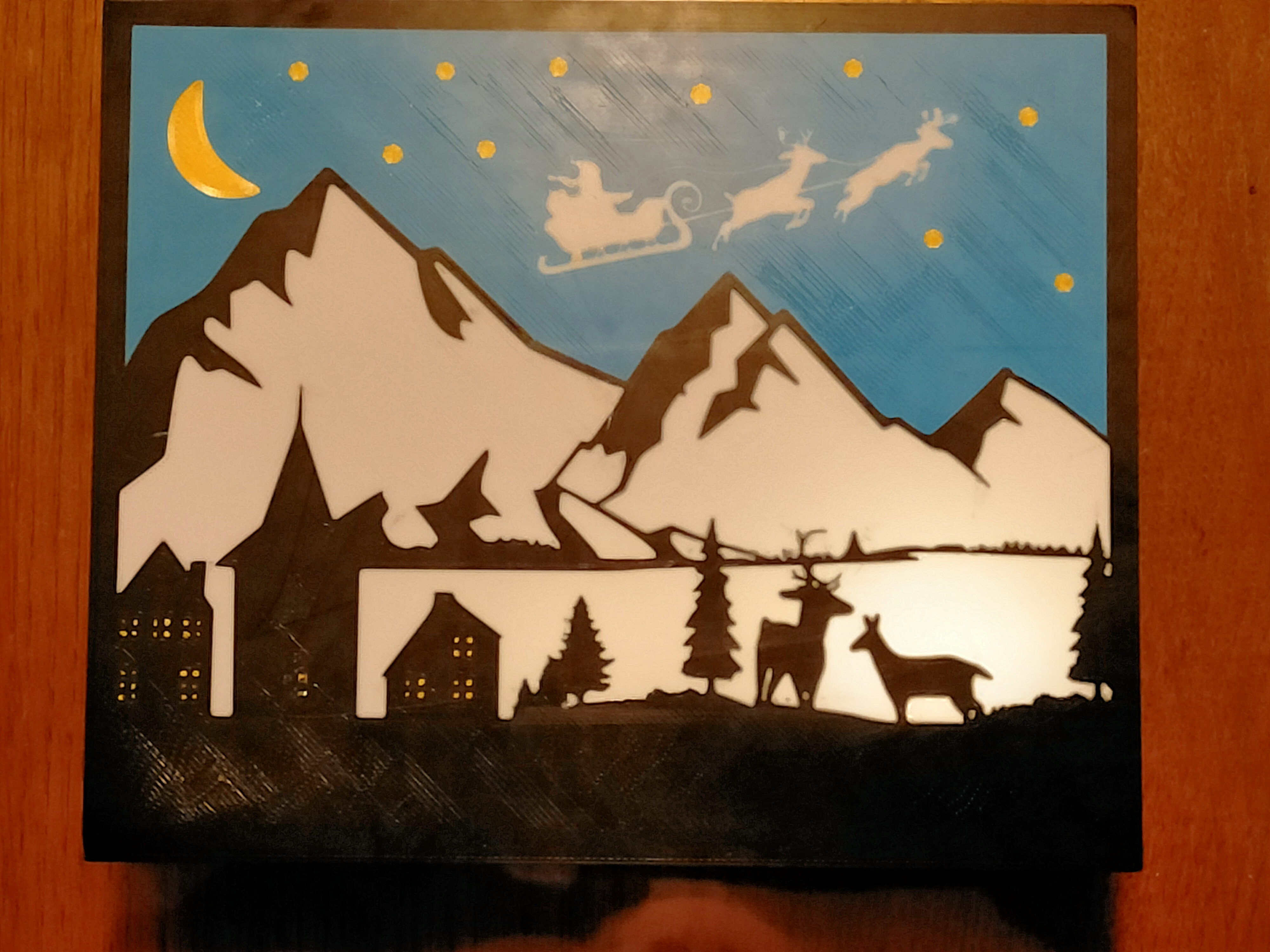 Paysage de Noel pour boite lumineuse - Christmas Landscape for Light Box