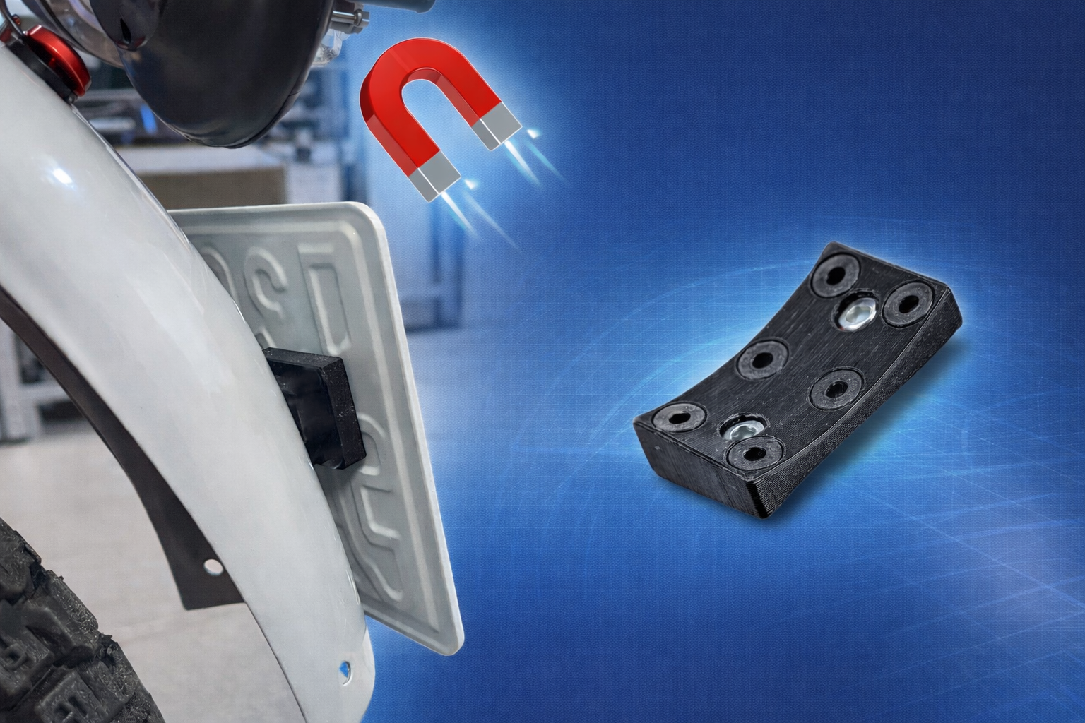 Simson S51 Magnet Kennzeichenhalterung 3D model