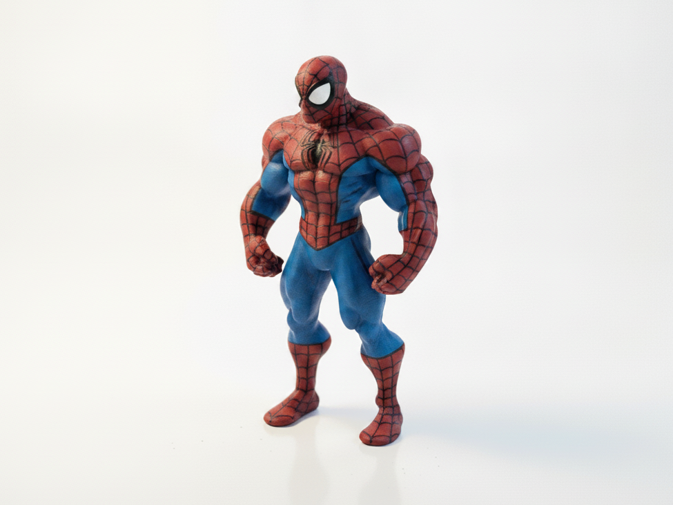 Buff Spiderman Figurine Superhero Collectible 3D Printable