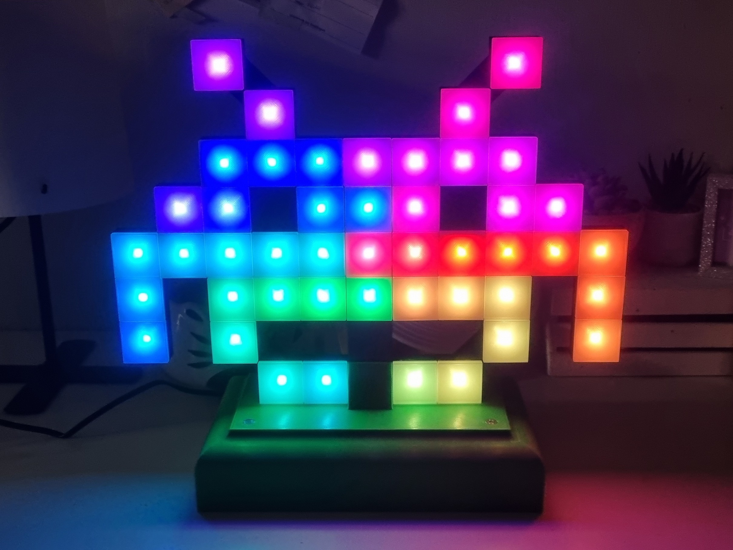 Space Invader WLED and Neopixel LED Lamp