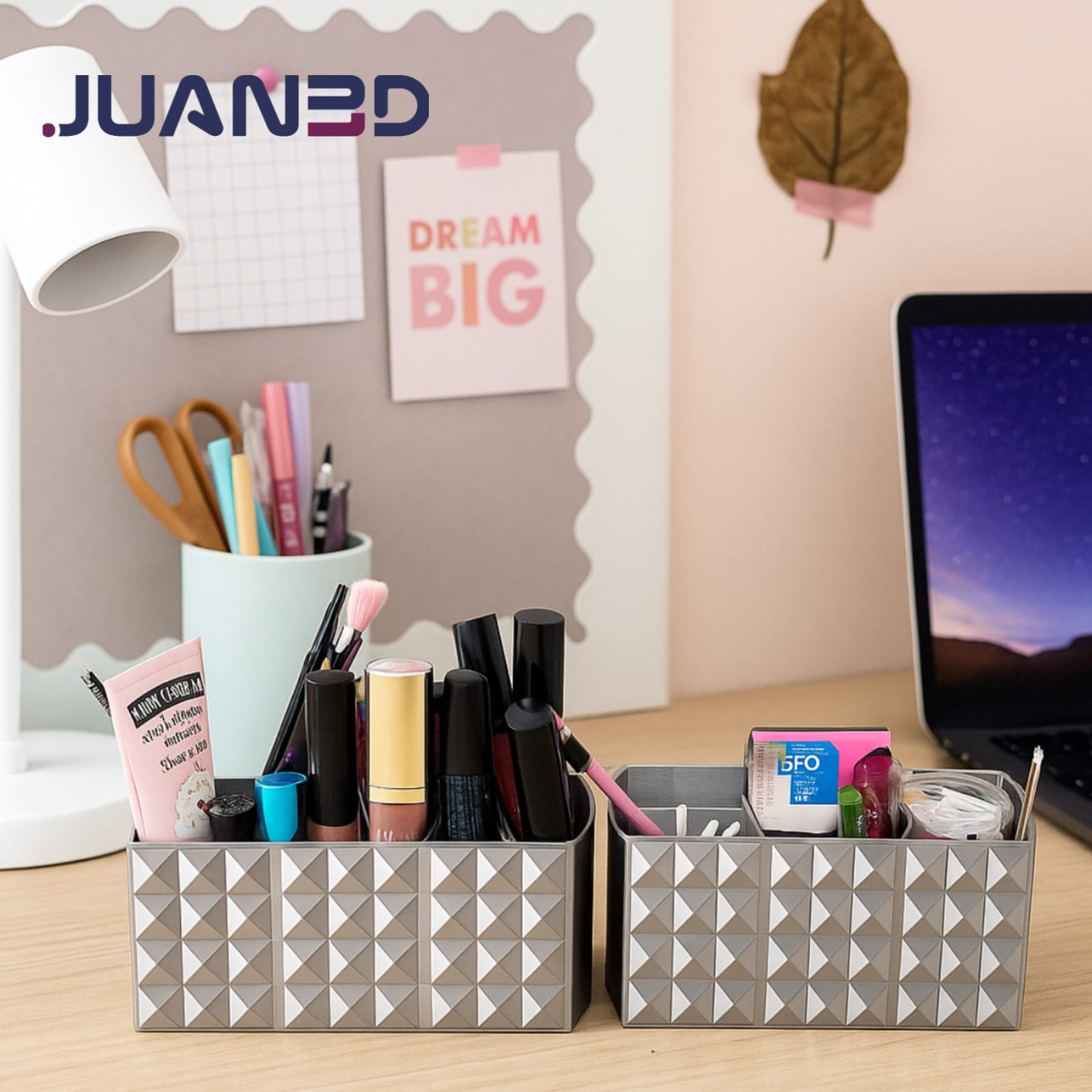 Organizador de Maquillaje Modular – Diseño geométrico