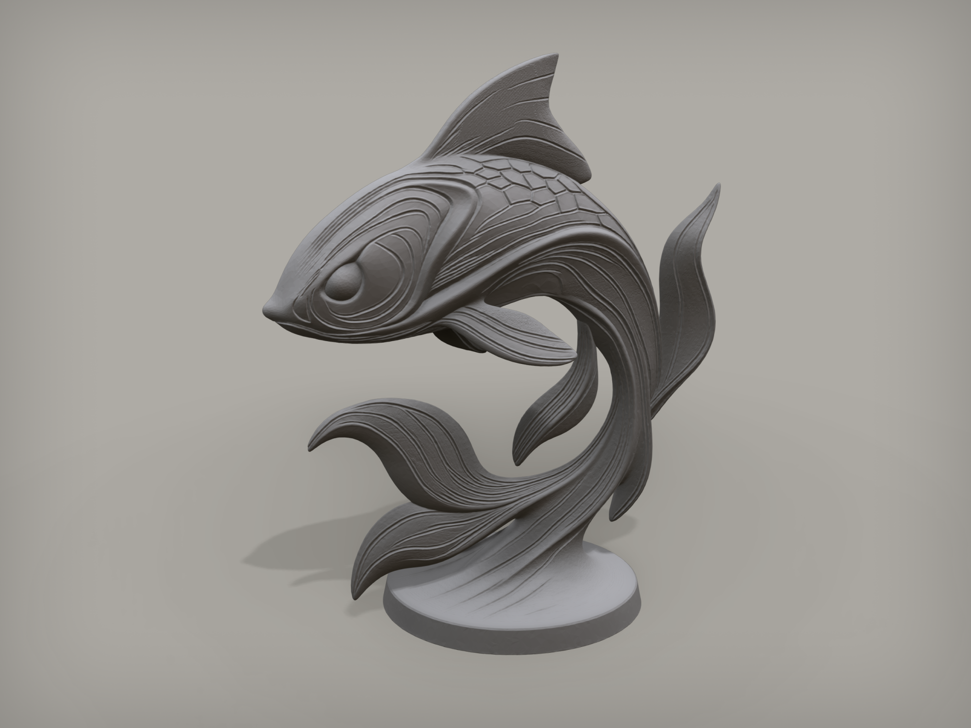 Koi Statue