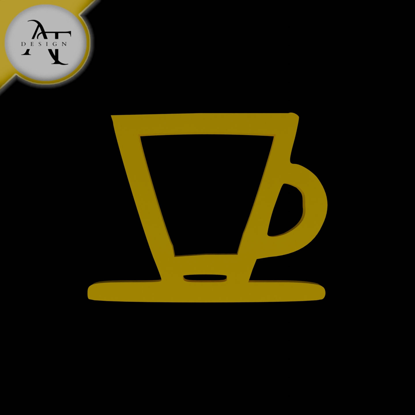Simple Coffee Cup Symbol - 2D Art